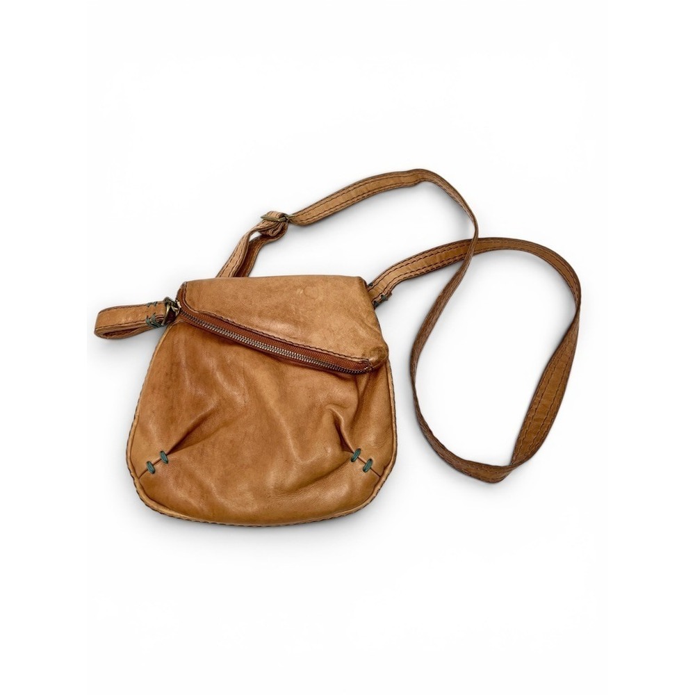 49 Square Miles Crossbody Leather Tan Camel Bag Purse Zip Pouches Western